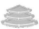Corner Shelf 3 pcs Vectus